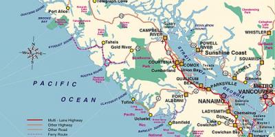 Արշավ Vancouver Island քարտեզ