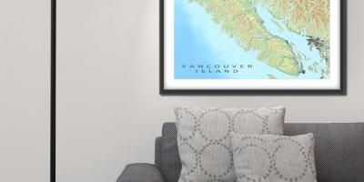 Քարտեզ կղզու Vancouver պատերը