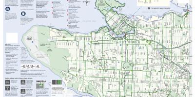 Vancouver велодорожку քարտեզի վրա