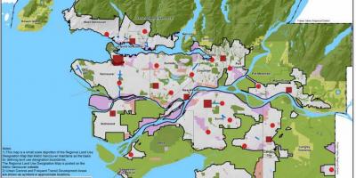 Մեծ Vancouver տարածաշրջանային շրջան քարտեզի վրա