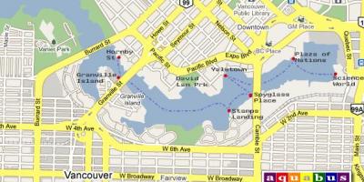 Քարտեզ аквабус Vancouver
