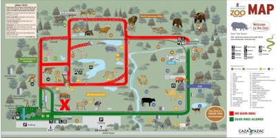 Քարտեզ կենդանաբանական այգու Վանկուվերի 