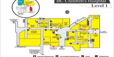 Քարտեզը հիվանդանոց bc երեխաների 