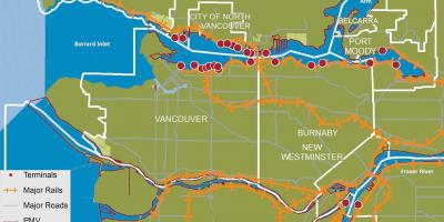 Քարտեզ քաղաքի Մեսրոպ-Vancouver