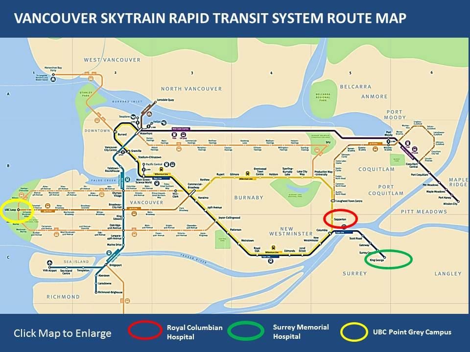 Մետրոյի քարտ Мейпл Ридж Vancouver