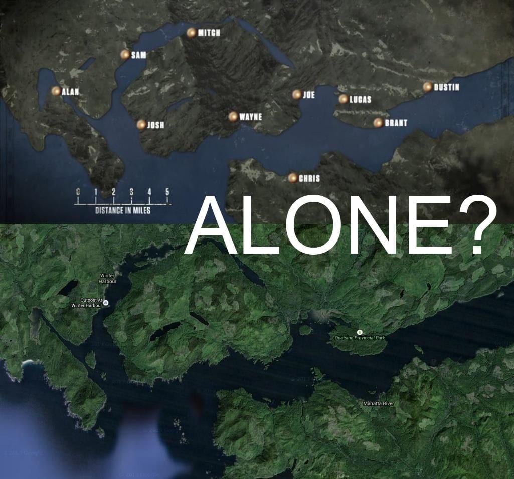 Քարտեզ կղզու Vancouver միայնակ