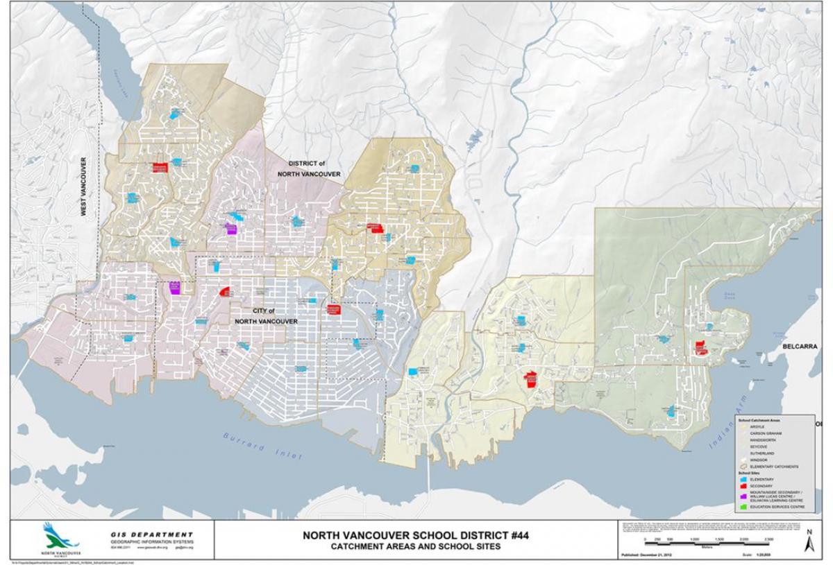Քարտեզ Աղբյուր-Vancouver դպրոցական շրջանի