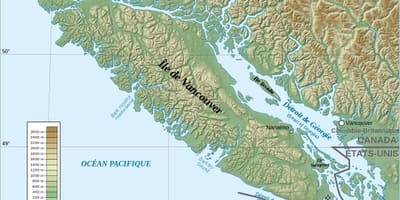 Քարտեզ топографическая Vancouver island 