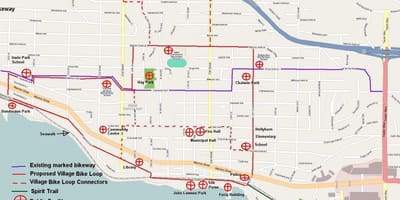Հյուսիսային Vancouver հեծանվավազք քարտեզի վրա