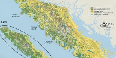 Արեւադարձային Vancouver island քարտեզ